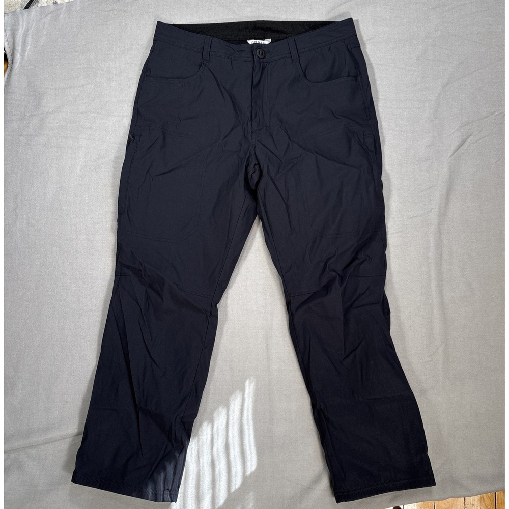 Orvis Fleece Lined Pants Mens 34x29 Black Outdoor Gorpcore Workwear Casual